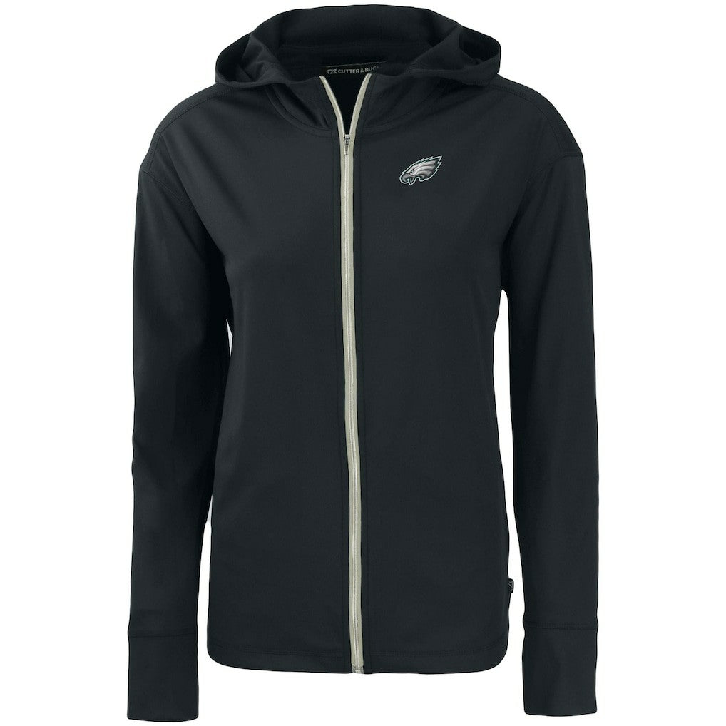 Philadelphia Eagles Cutter & Buck Women's Primary Mark Daybreak Eco Recycled Full-Zip Hoodie Black - NFL