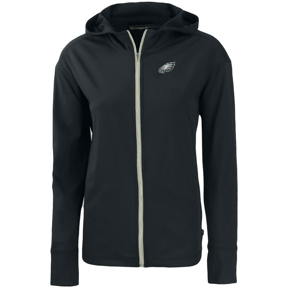 Philadelphia Eagles Cutter & Buck Women's Primary Mark Daybreak Eco Recycled Full-Zip Hoodie Black - NFL