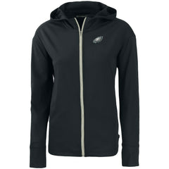 Philadelphia Eagles Cutter & Buck Women's Primary Mark Daybreak Eco Recycled Full-Zip Hoodie Black - NFL