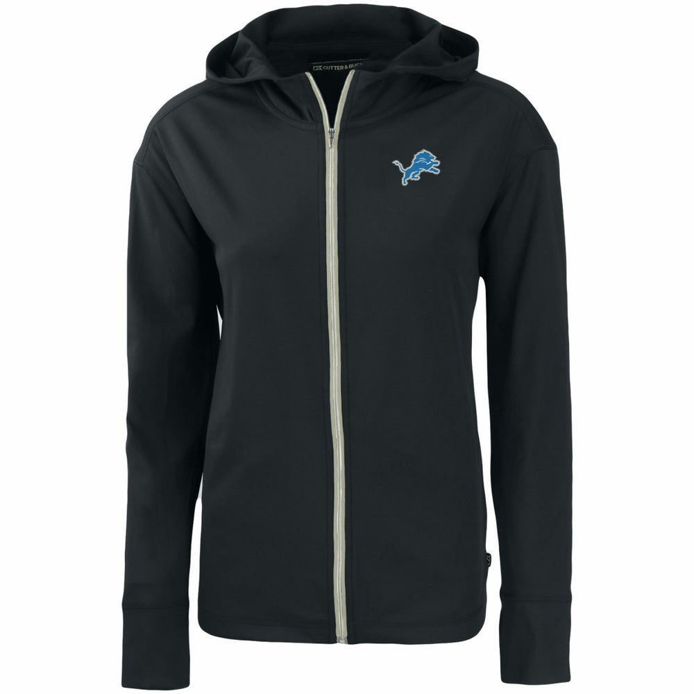 Detroit Lions Cutter & Buck Women's Primary Mark Daybreak Eco Recycled Full-Zip Hoodie Black - NFL