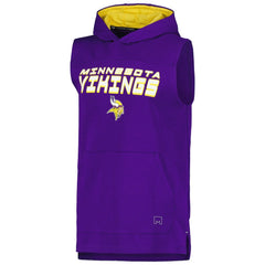 Minnesota Vikings MSX by Michael Strahan Captain Sleeveless Hoodie T-Shirt Purple - NFL