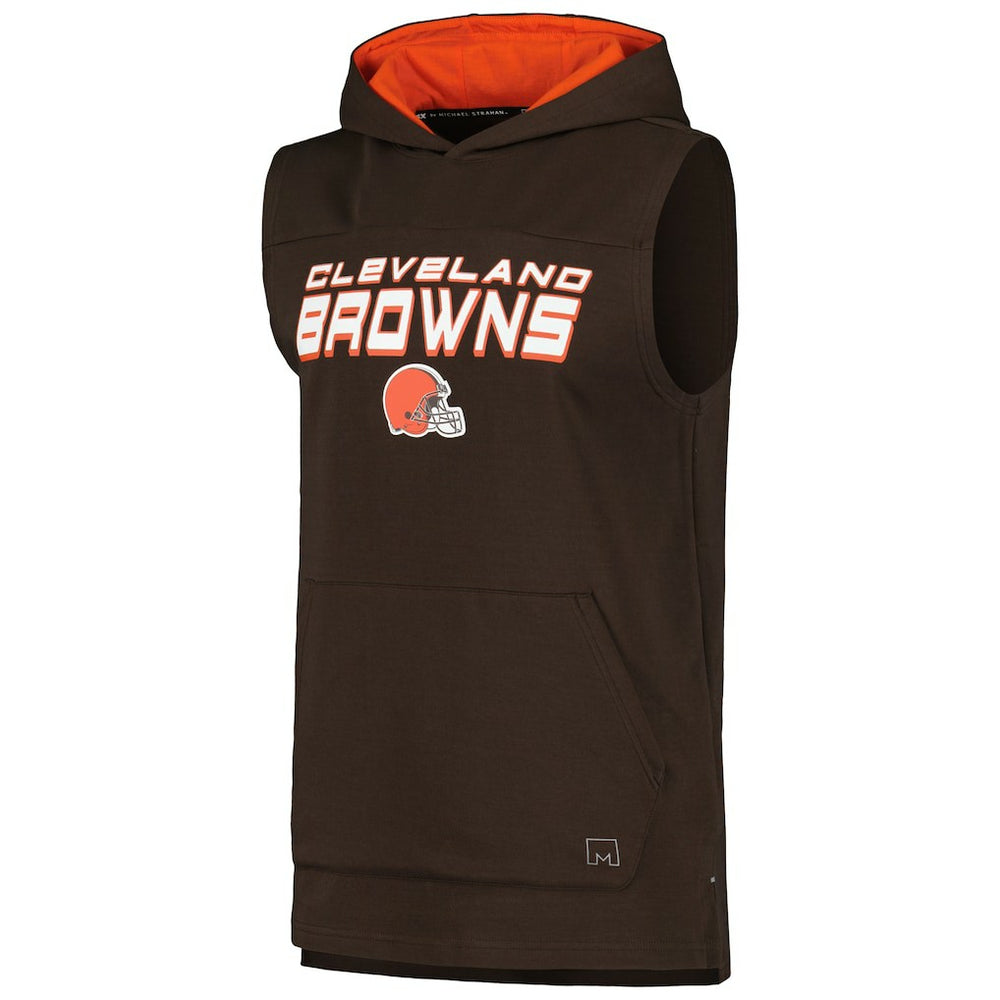 Cleveland Browns MSX by Michael Strahan Captain Sleeveless Hoodie T-Shirt Brown - NFL