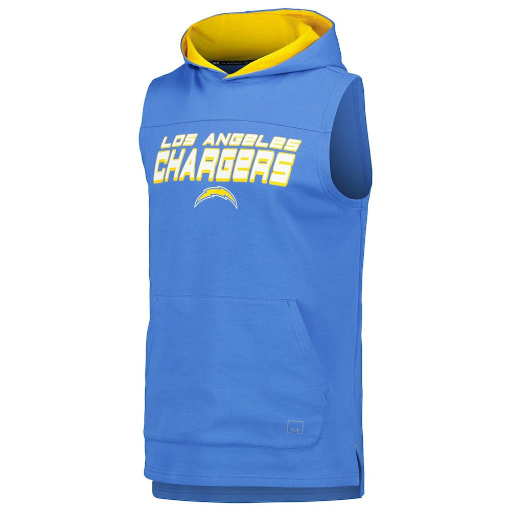 Los Angeles Chargers MSX by Michael Strahan Captain Sleeveless Hoodie T-Shirt Powder Blue - NFL