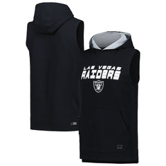 Las Vegas Raiders MSX by Michael Strahan Captain Sleeveless Hoodie T-Shirt Black - NFL