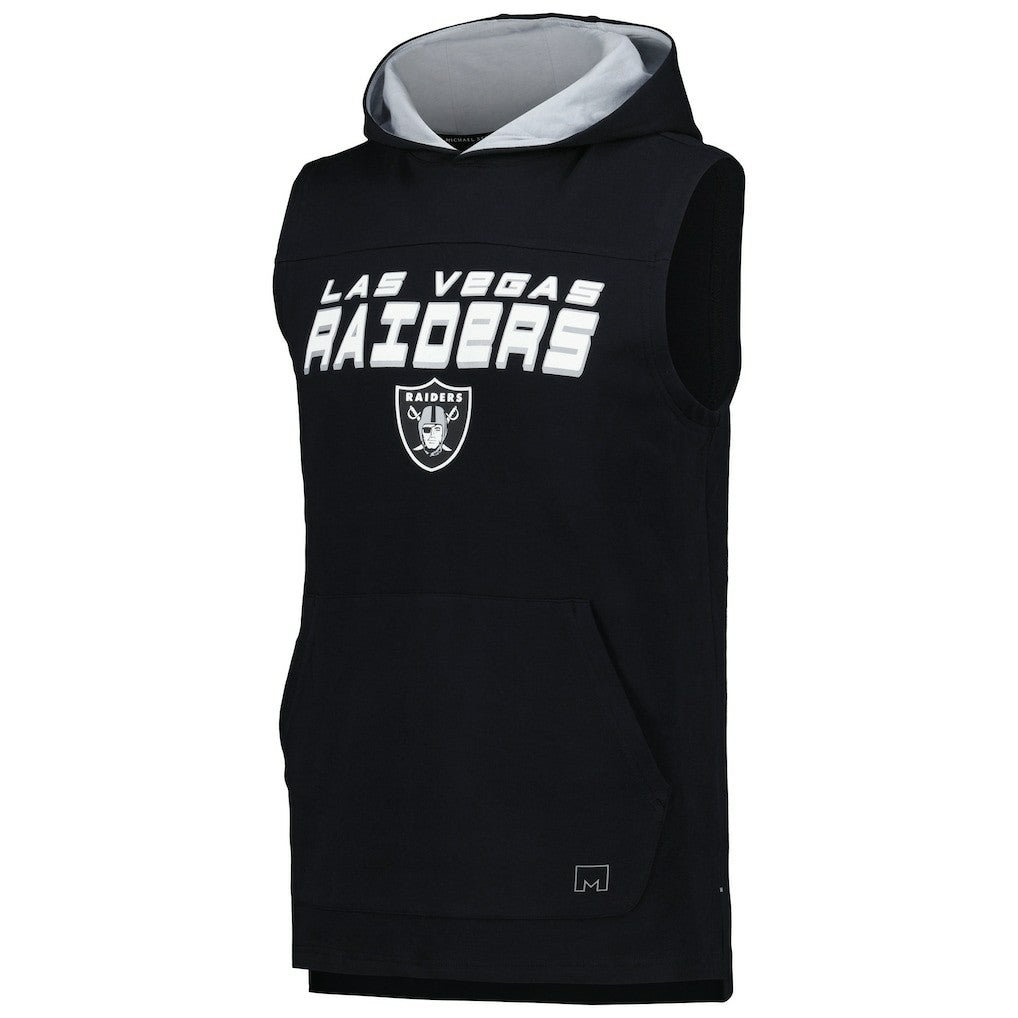 Las Vegas Raiders MSX by Michael Strahan Captain Sleeveless Hoodie T-Shirt Black - NFL