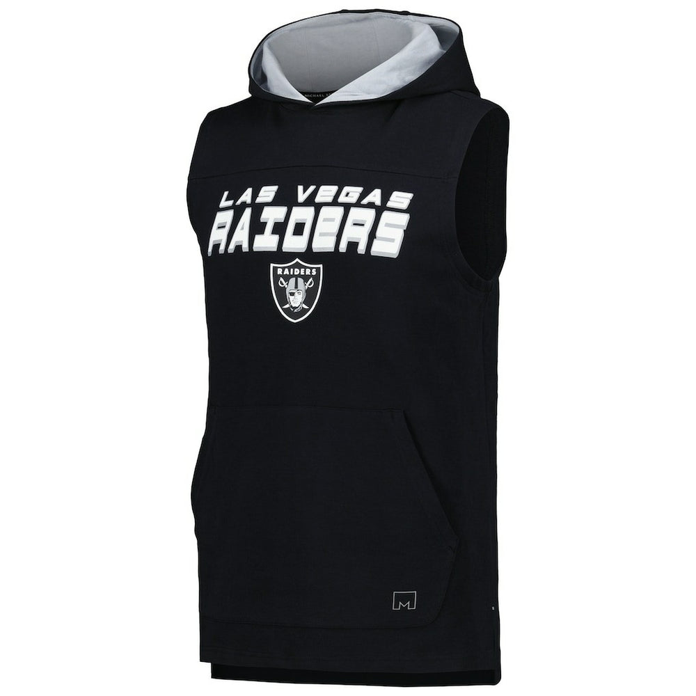 Las Vegas Raiders MSX by Michael Strahan Captain Sleeveless Hoodie T-Shirt Black - NFL
