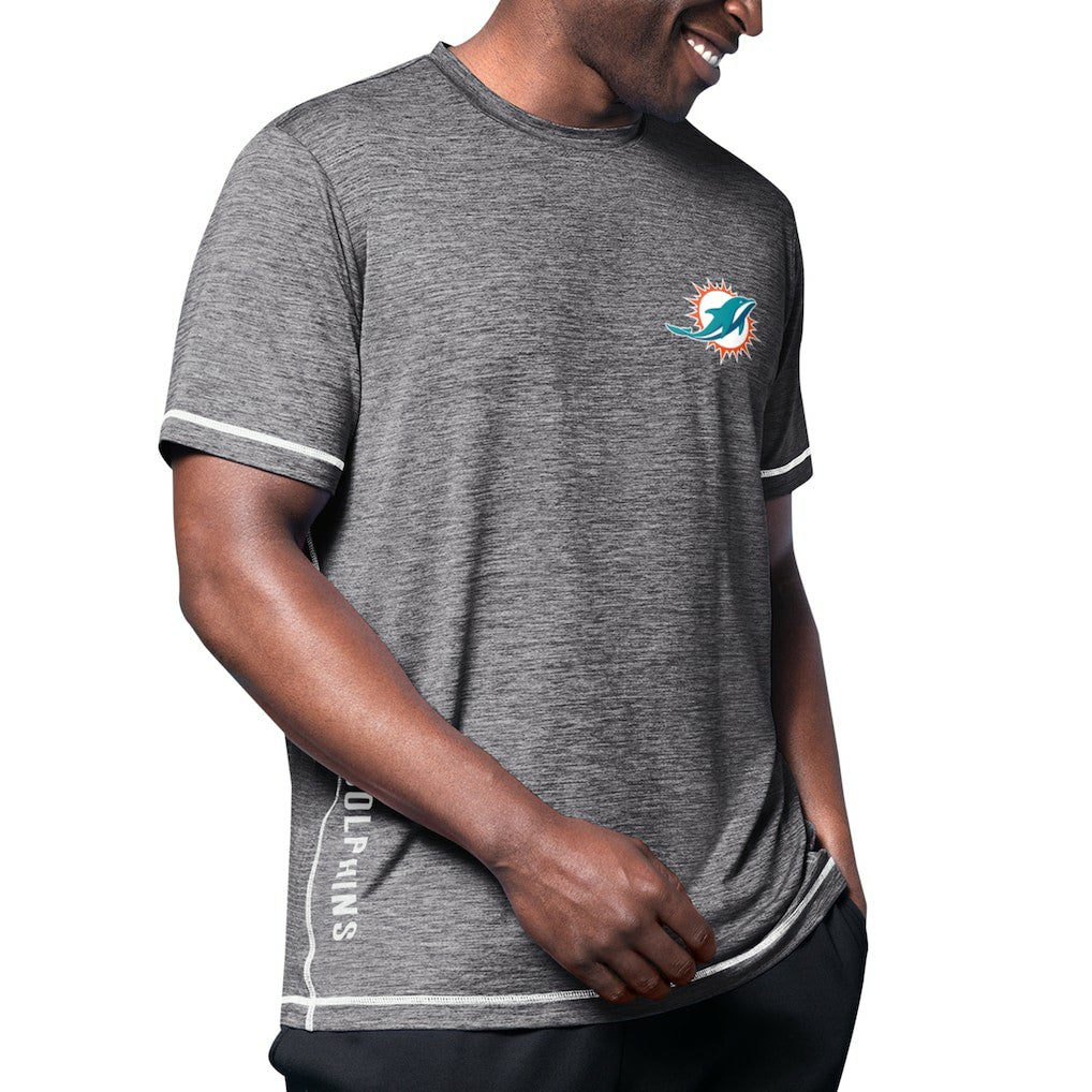 Miami Dolphins MSX by Michael Strahan Motion Space-Dye T-Shirt Black - NFL