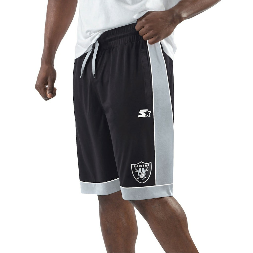 Las Vegas Raiders Starter Fan Favorite Fashion Shorts Black/Silver - NFL
