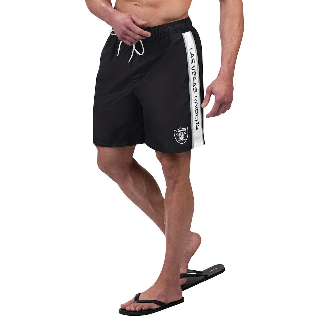 Las Vegas Raiders G-III Sports by Carl Banks Streamline Volley Swim Shorts Black - NFL