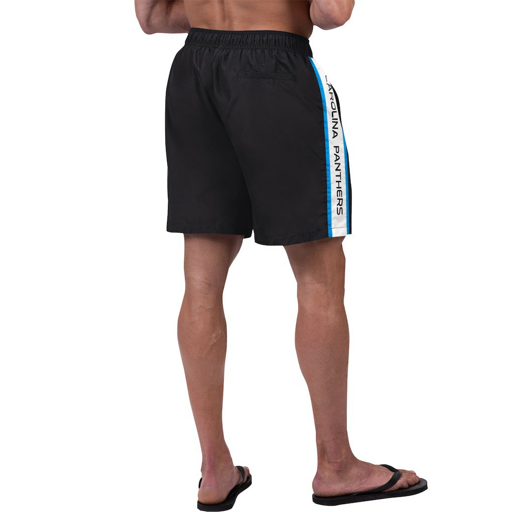 Carolina Panthers G-III Sports by Carl Banks Streamline Volley Swim Shorts Black - NFL