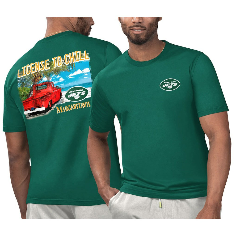 New York Jets Margaritaville Licensed to Chill T-Shirt Green - NFL