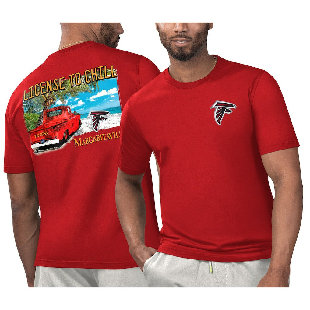 Atlanta Falcons Margaritaville Licensed to Chill T-Shirt Red - NFL