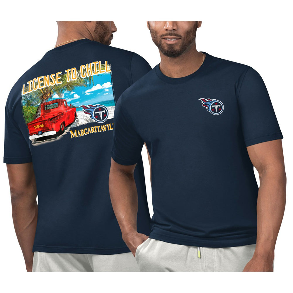 Tennessee Titans Margaritaville Licensed to Chill T-Shirt Navy - NFL