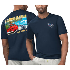 Tennessee Titans Margaritaville Licensed to Chill T-Shirt Navy - NFL