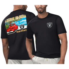 Las Vegas Raiders Margaritaville Licensed to Chill T-Shirt Black - NFL