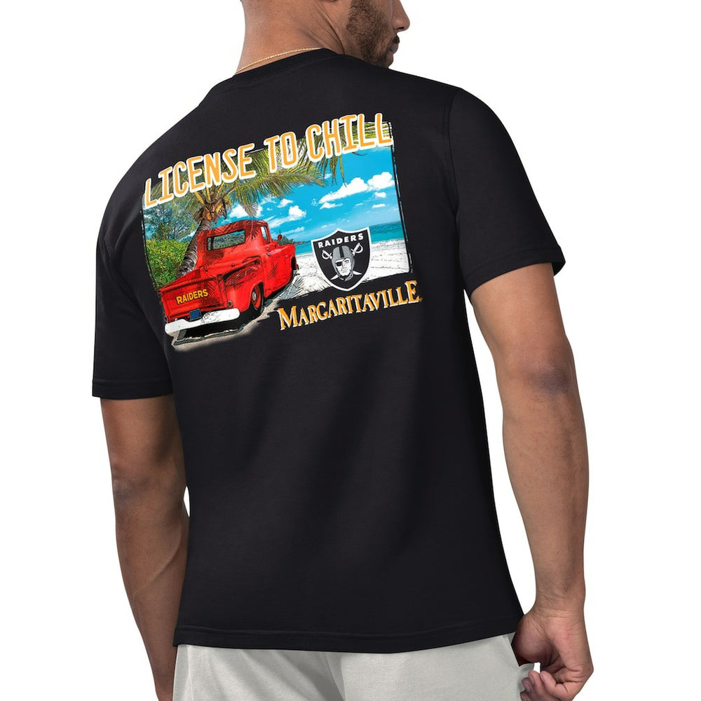 Las Vegas Raiders Margaritaville Licensed to Chill T-Shirt Black - NFL