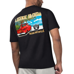 Las Vegas Raiders Margaritaville Licensed to Chill T-Shirt Black - NFL