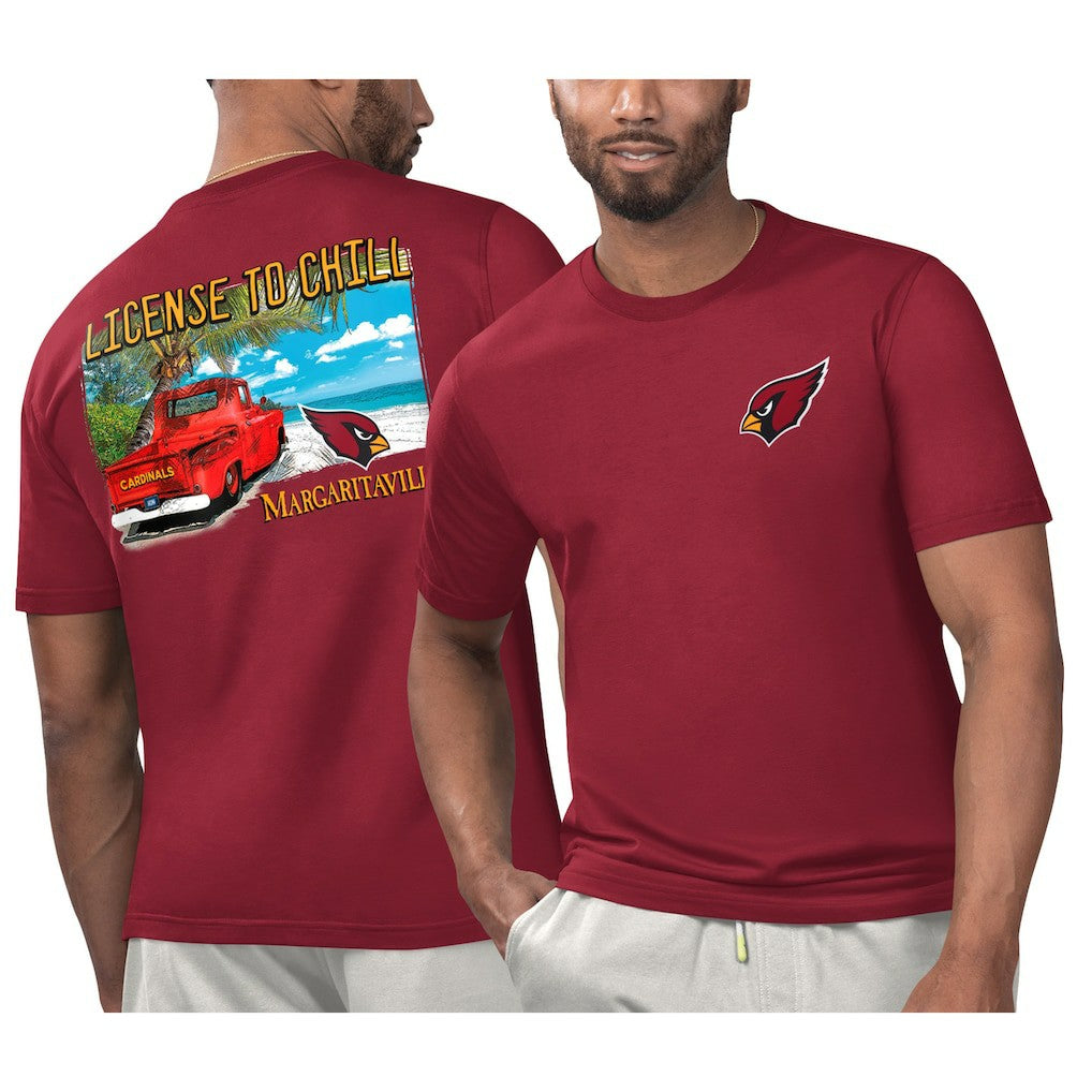 Arizona Cardinals Margaritaville Licensed to Chill T-Shirt Cardinal - NFL