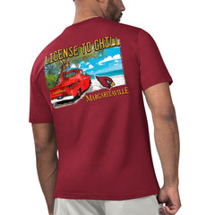 Arizona Cardinals Margaritaville Licensed to Chill T-Shirt Cardinal - NFL