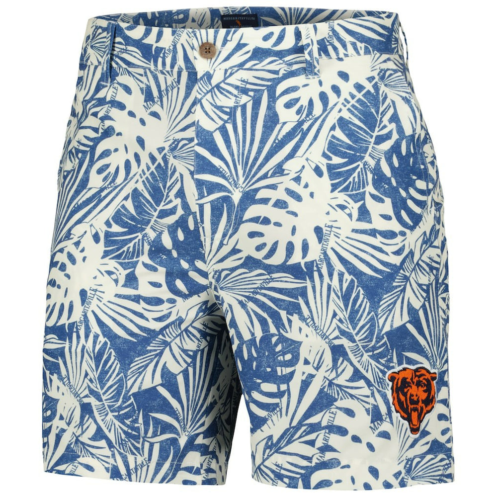 Chicago Bears Margaritaville Sandwashed Monstera Print Amphib Shorts Navy - NFL