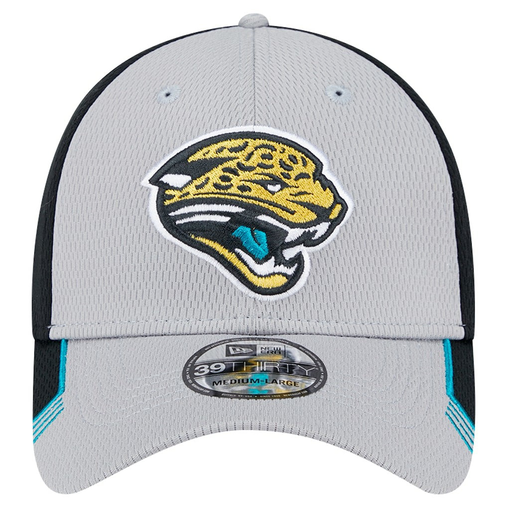 New Era Jacksonville Jaguars Gray Throwback Active Visor Trim 39THIRTY Flex Hat - NFL
