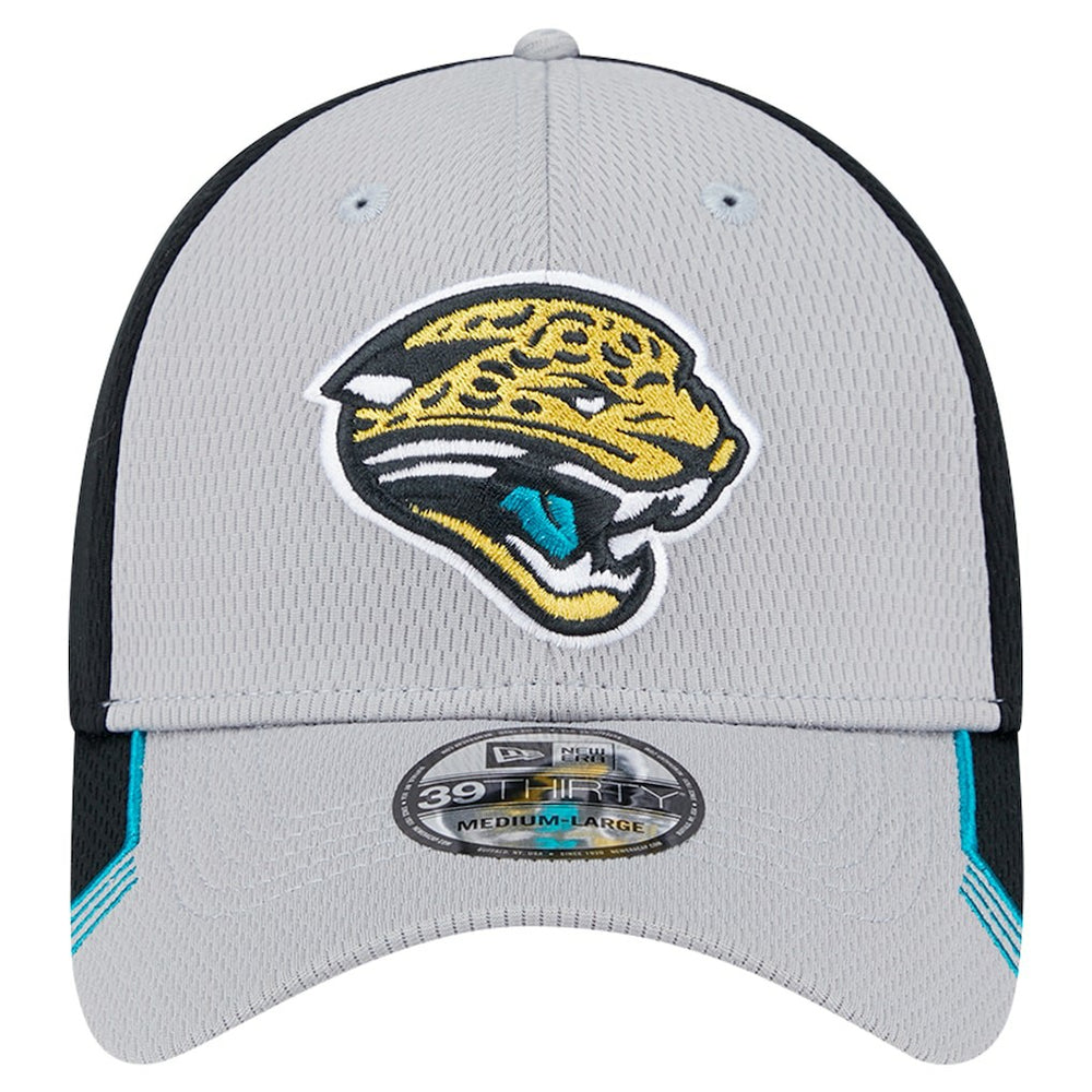 New Era Jacksonville Jaguars Gray Throwback Active Visor Trim 39THIRTY Flex Hat - NFL