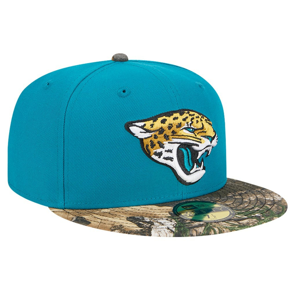 New Era Jacksonville Jaguars Teal Active Two-Tone Camo 59FIFTY Fitted Hat - NFL