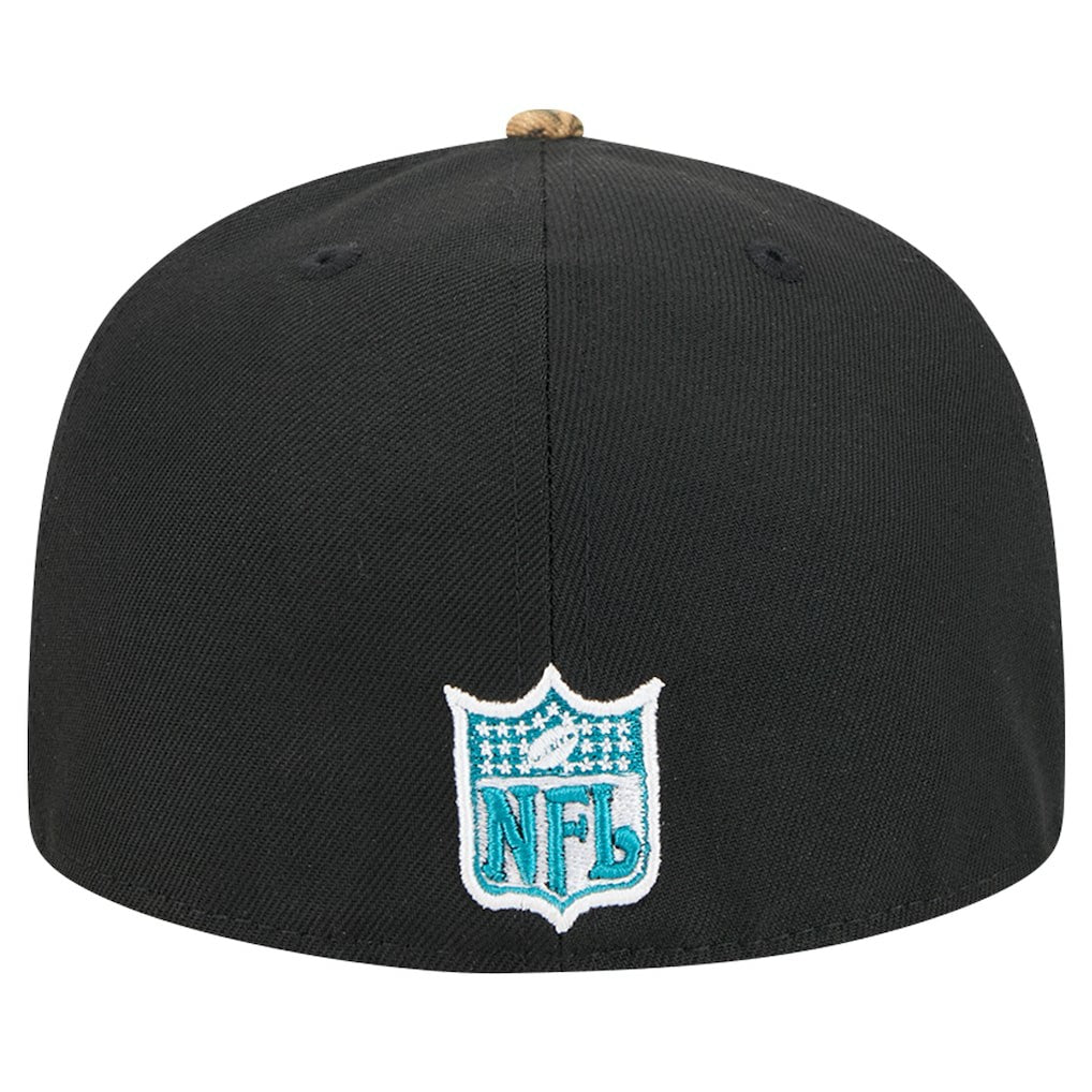 New Era Jacksonville Jaguars Black Active Two-Tone Camo 59FIFTY Fitted Hat - NFL