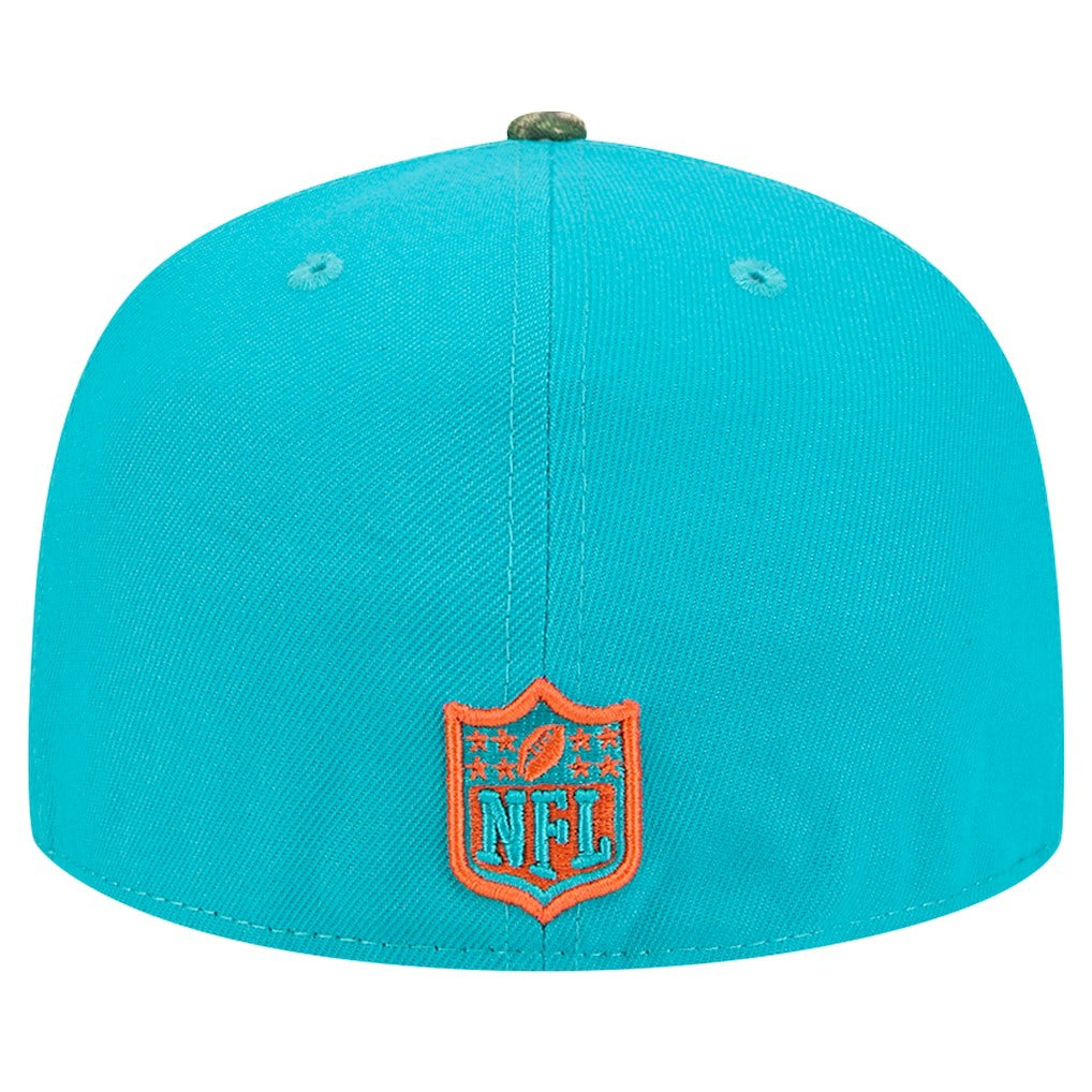 New Era Miami Dolphins Aqua Active Two-Tone Camo 59FIFTY Fitted Hat - NFL