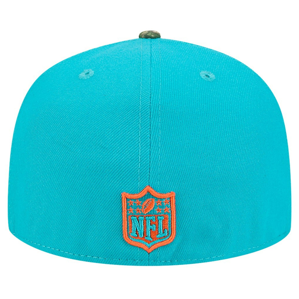New Era Miami Dolphins Aqua Active Two-Tone Camo 59FIFTY Fitted Hat - NFL