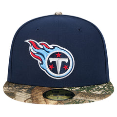 New Era Tennessee Titans Navy Active Two-Tone Camo 59FIFTY Fitted Hat - NFL