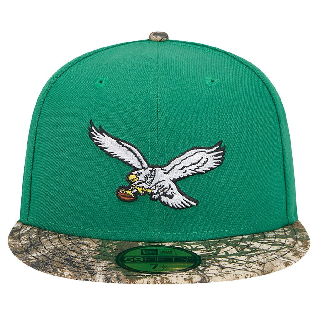 New Era Philadelphia Eagles Kelly Green Active Two-Tone Camo 59FIFTY Fitted Hat - NFL