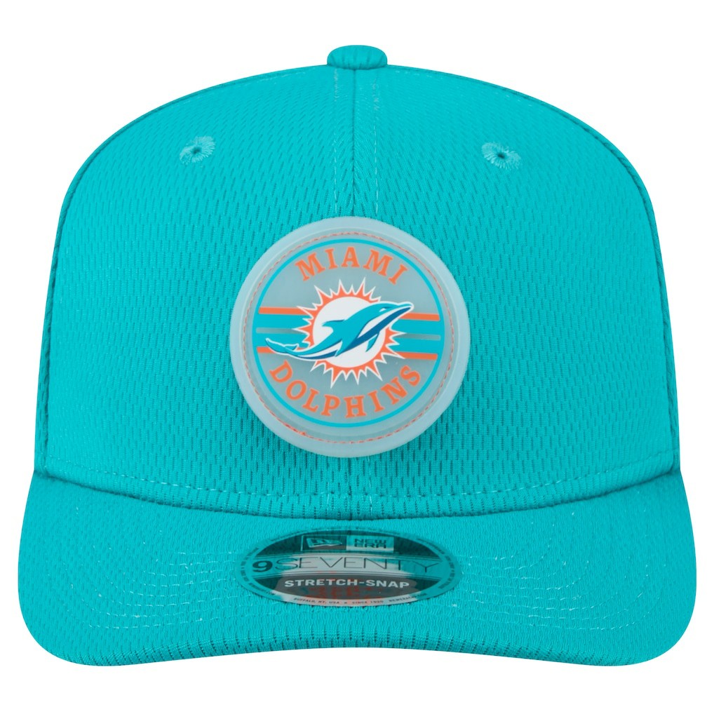 Miami Dolphins New Era Adventure Patched 9SEVENTY Stretch-Snap Adjustable Hat Aqua - NFL