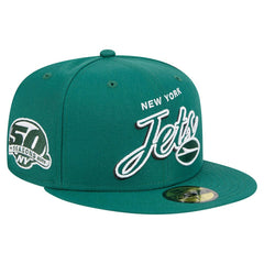 New York Jets New Era Script Sided 59FIFTY Fitted Hat Green - NFL