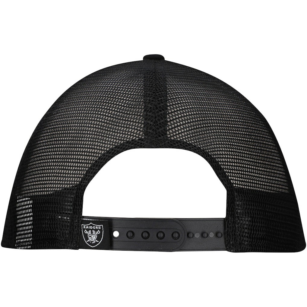 New Era Las Vegas Raiders Distressed 9FIFTY A-Frame Snapback Hat White/Black - NFL