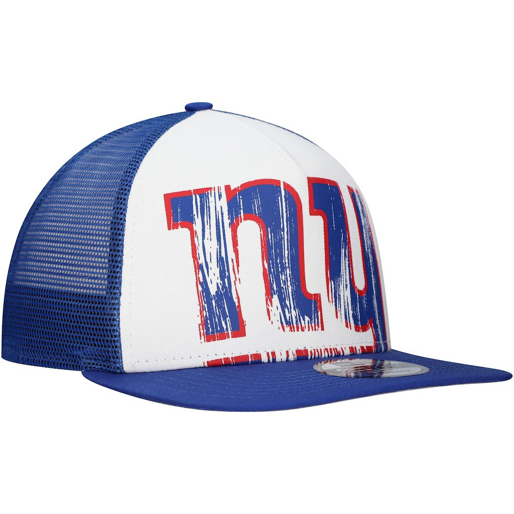 New Era New York Giants Distressed 9FIFTY A-Frame Snapback Hat White/Royal - NFL
