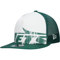 New Era New York Jets Distressed 9FIFTY A-Frame Snapback Hat White/Green - NFL