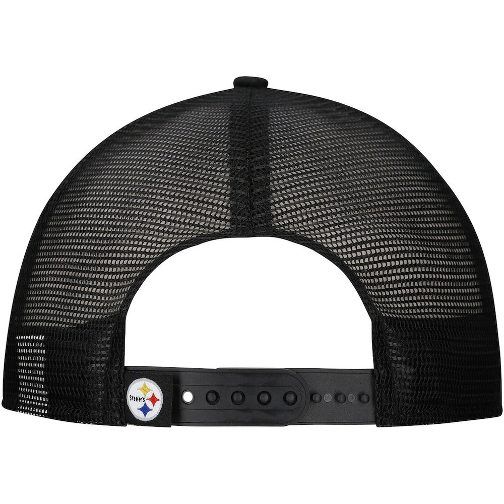 New Era Pittsburgh Steelers Distressed 9FIFTY A-Frame Snapback Hat White/Black - NFL