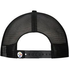 New Era Pittsburgh Steelers Distressed 9FIFTY A-Frame Snapback Hat White/Black - NFL