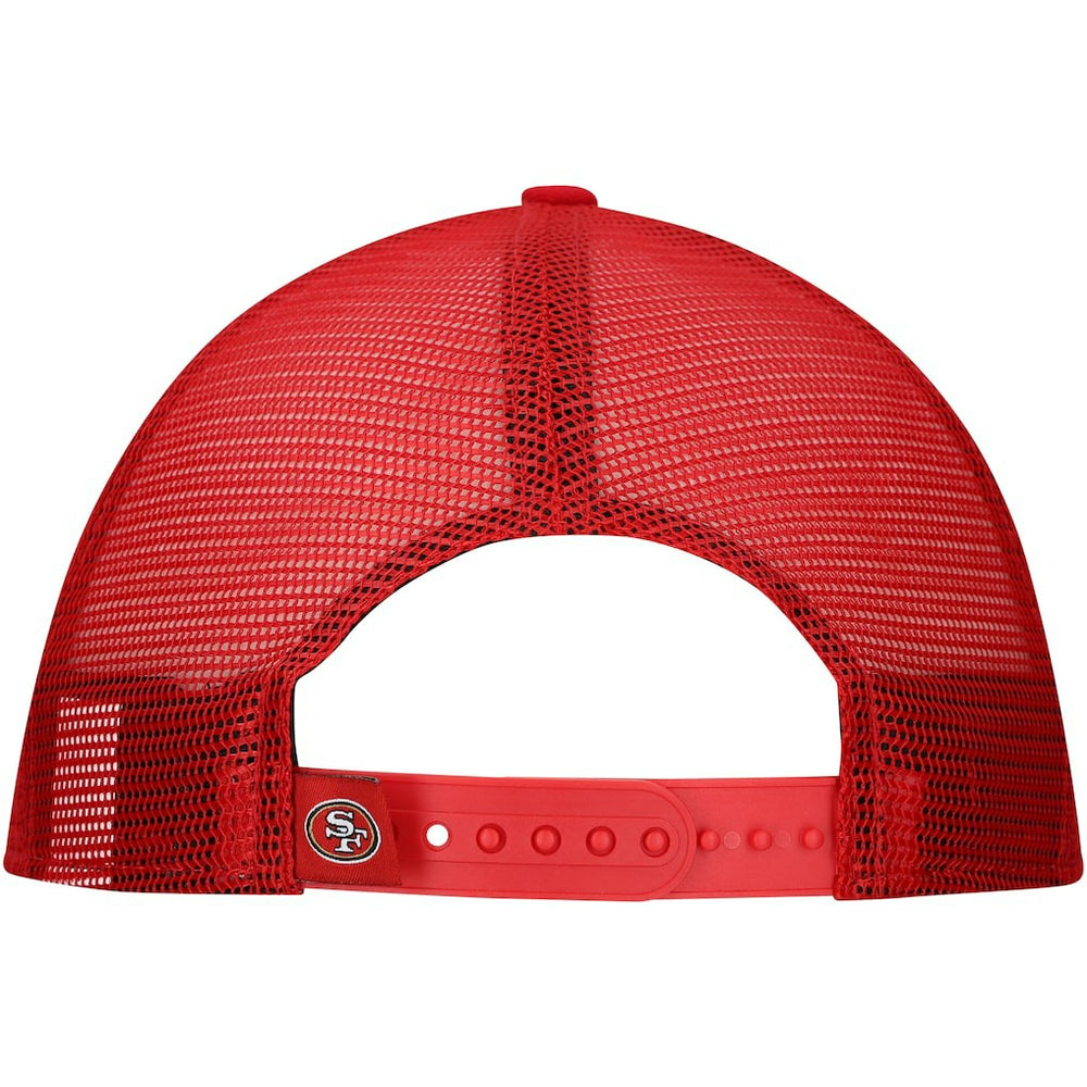 New Era San Francisco 49ers Distressed 9FIFTY A-Frame Snapback Hat White/Scarlet - NFL