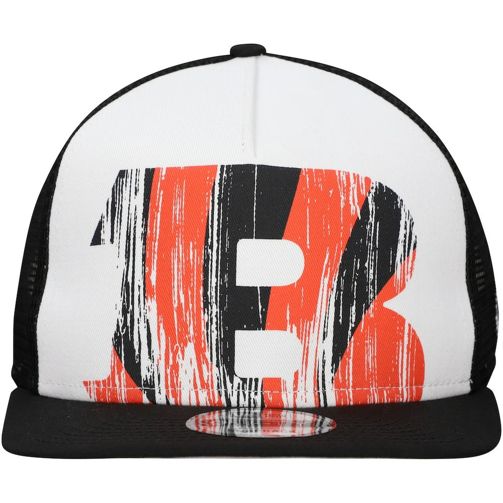 New Era Cincinnati Bengals Distressed 9FIFTY A-Frame Snapback Hat White/Black - NFL