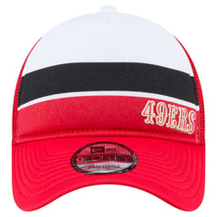 San Francisco 49ers New Era Sport Night Color Block 9FORTY A-Frame Trucker Adjustable Hat White/Scarlet - NFL