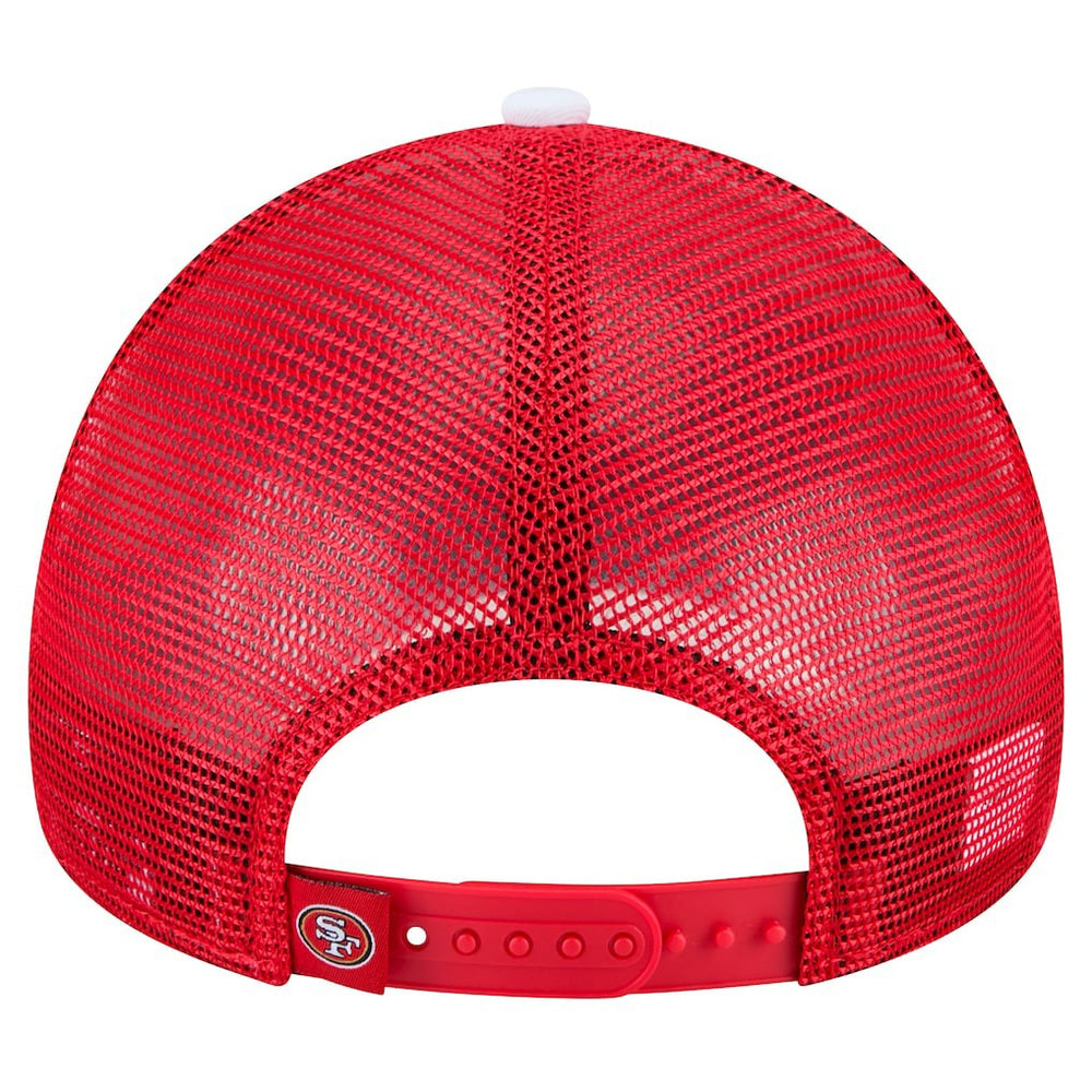 San Francisco 49ers New Era Sport Night Color Block 9FORTY A-Frame Trucker Adjustable Hat White/Scarlet - NFL