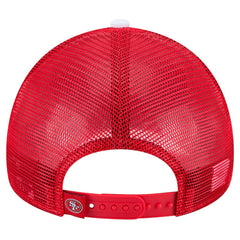 San Francisco 49ers New Era Sport Night Color Block 9FORTY A-Frame Trucker Adjustable Hat White/Scarlet - NFL