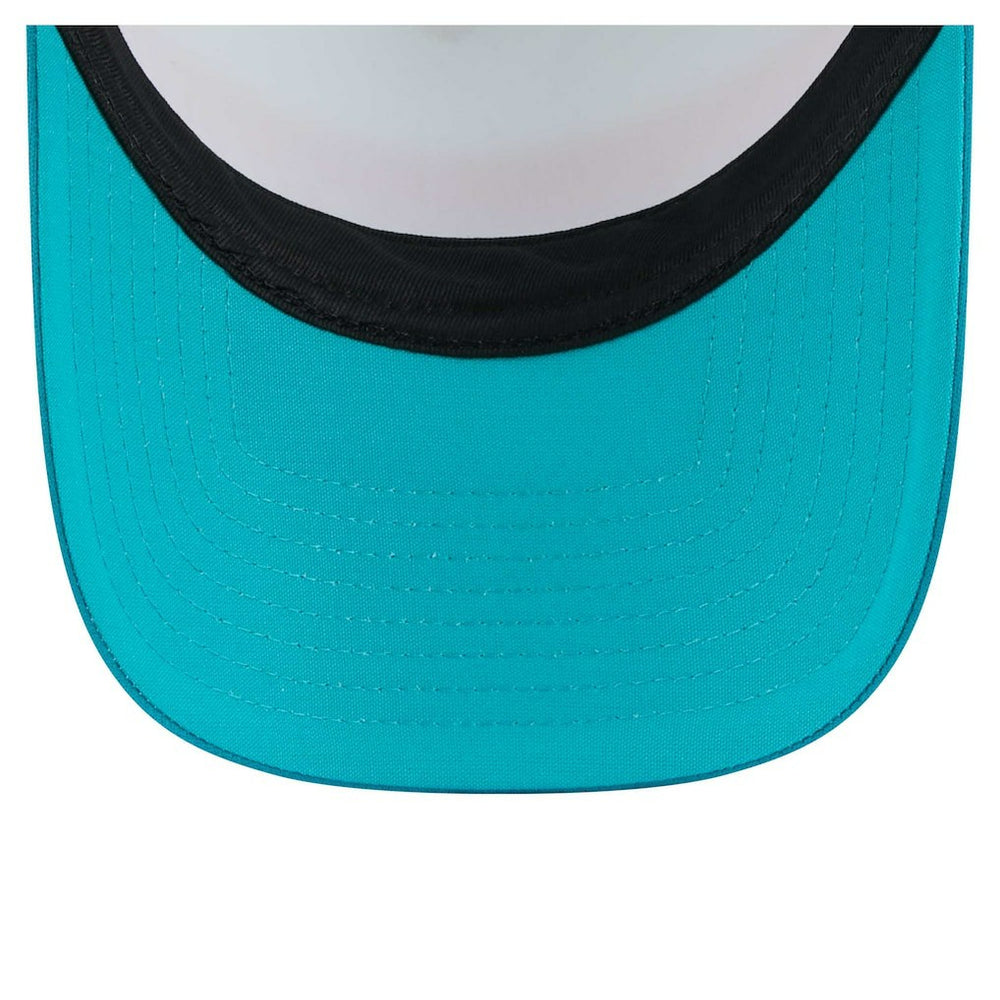 Miami Dolphins New Era Color-Block 9FORTY A-Frame Trucker Adjustable Hat White/Aqua - NFL