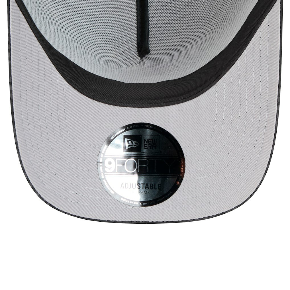 Jacksonville Jaguars New Era Midnight Ink Tonal Text A-Frame Trucker 9FORTY Adjustable Hat Black - NFL