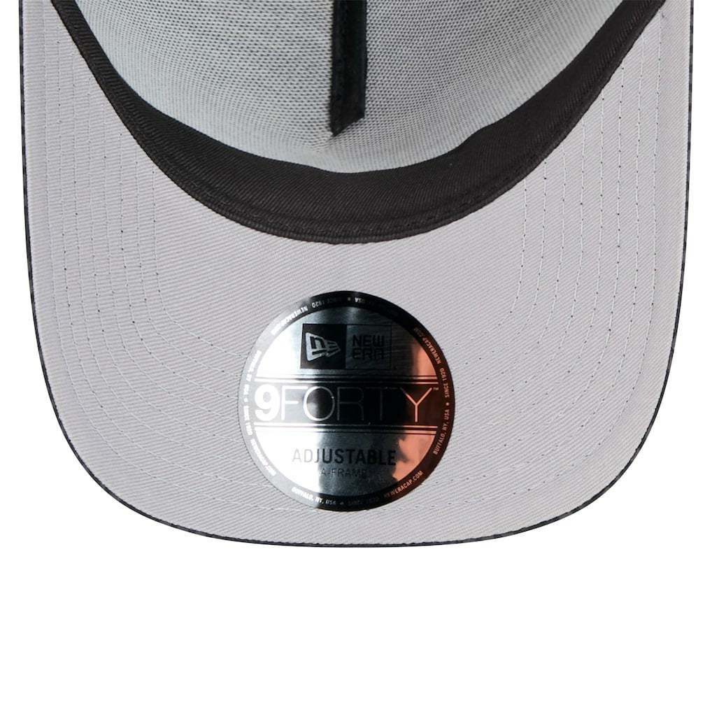 Miami Dolphins New Era Midnight Ink Tonal Text A-Frame Trucker 9FORTY Adjustable Hat Black - NFL