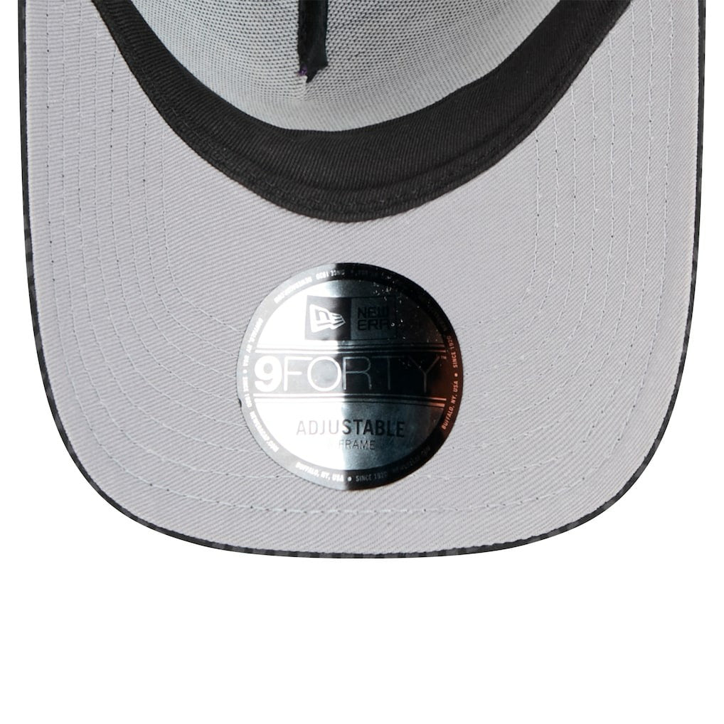New Orleans Saints New Era Midnight Ink Tonal Text A-Frame Trucker 9FORTY Adjustable Hat Black - NFL