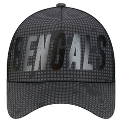Cincinnati Bengals New Era Midnight Ink Tonal Text A-Frame Trucker 9FORTY Adjustable Hat Black - NFL