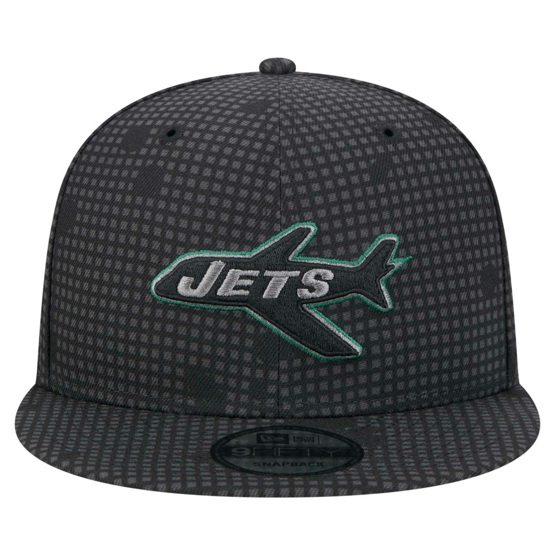 New Era New York Jets Black Midnight Ink Pop Outline 9FIFTY Snapback Hat - NFL